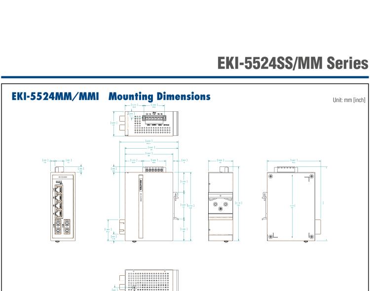 研華EKI-5524SSI 2光4電百兆ProView(組態(tài))系列工業(yè)以太網(wǎng)交換機(包含單模/多模、SC/ST接口)